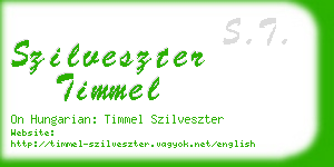 szilveszter timmel business card